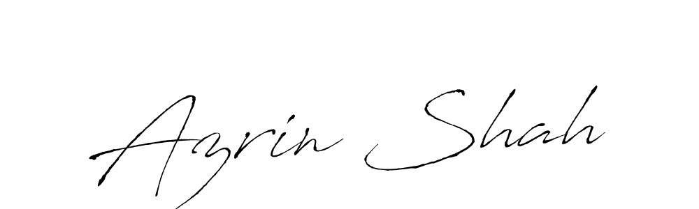 Design your own signature with our free online signature maker. With this signature software, you can create a handwritten (Antro_Vectra) signature for name Azrin Shah. Azrin Shah signature style 6 images and pictures png