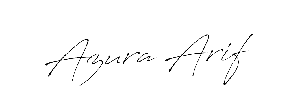 Make a beautiful signature design for name Azura Arif. With this signature (Antro_Vectra) style, you can create a handwritten signature for free. Azura Arif signature style 6 images and pictures png