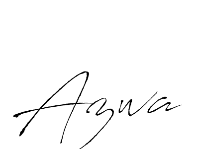 Make a beautiful signature design for name Azwa. With this signature (Antro_Vectra) style, you can create a handwritten signature for free. Azwa signature style 6 images and pictures png