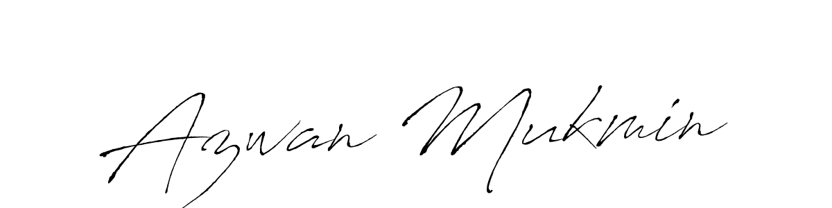 How to make Azwan Mukmin signature? Antro_Vectra is a professional autograph style. Create handwritten signature for Azwan Mukmin name. Azwan Mukmin signature style 6 images and pictures png