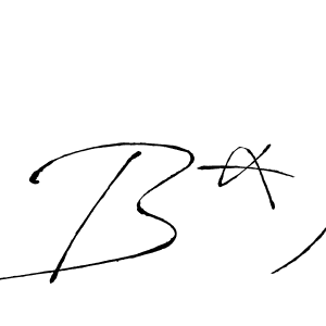 How to make B*) signature? Antro_Vectra is a professional autograph style. Create handwritten signature for B*) name. B*) signature style 6 images and pictures png