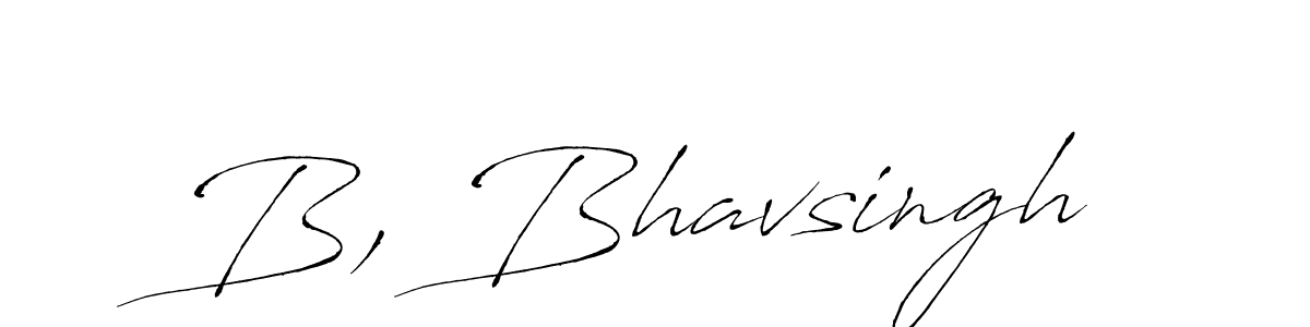 Create a beautiful signature design for name B, Bhavsingh. With this signature (Antro_Vectra) fonts, you can make a handwritten signature for free. B, Bhavsingh signature style 6 images and pictures png