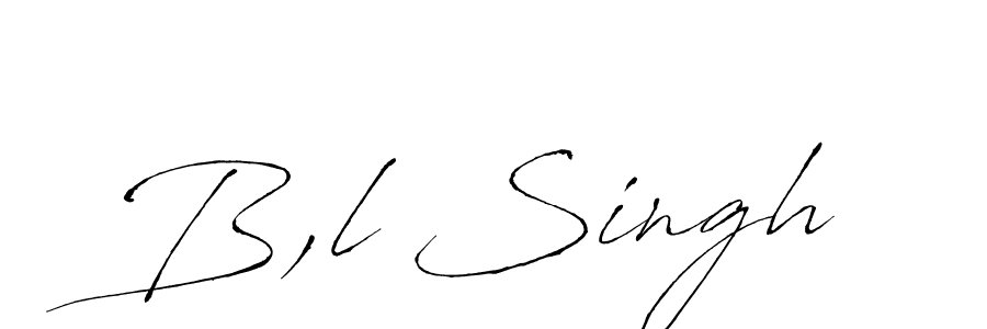 Make a beautiful signature design for name B,l Singh. With this signature (Antro_Vectra) style, you can create a handwritten signature for free. B,l Singh signature style 6 images and pictures png