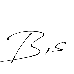 The best way (Antro_Vectra) to make a short signature is to pick only two or three words in your name. The name B,s include a total of six letters. For converting this name. B,s signature style 6 images and pictures png