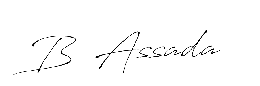 Also You can easily find your signature by using the search form. We will create B  Assada name handwritten signature images for you free of cost using Antro_Vectra sign style. B  Assada signature style 6 images and pictures png