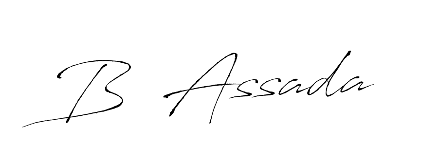 Also You can easily find your signature by using the search form. We will create B  Assada name handwritten signature images for you free of cost using Antro_Vectra sign style. B  Assada signature style 6 images and pictures png