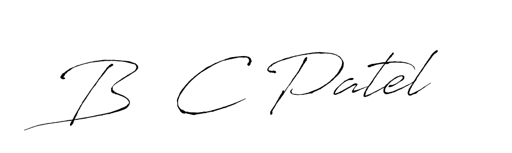 Design your own signature with our free online signature maker. With this signature software, you can create a handwritten (Antro_Vectra) signature for name B  C Patel. B  C Patel signature style 6 images and pictures png