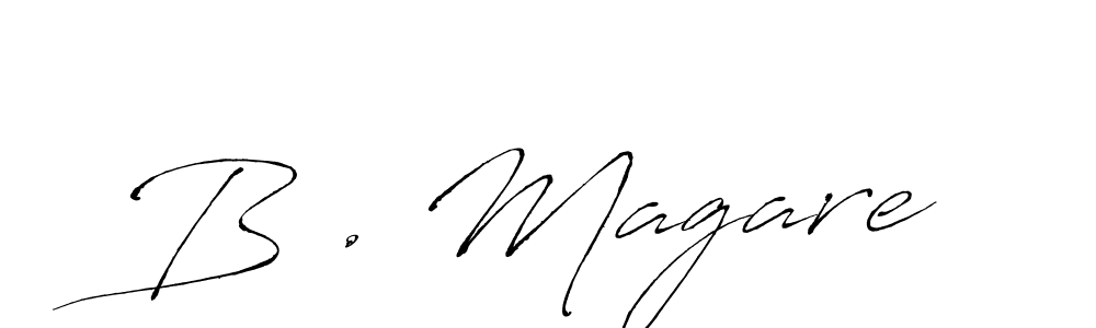 How to make B . Magare name signature. Use Antro_Vectra style for creating short signs online. This is the latest handwritten sign. B . Magare signature style 6 images and pictures png