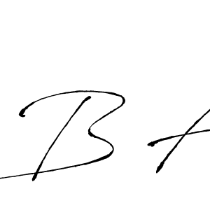 Similarly Antro_Vectra is the best handwritten signature design. Signature creator online .You can use it as an online autograph creator for name B A. B A signature style 6 images and pictures png