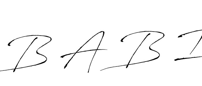 B A B I stylish signature style. Best Handwritten Sign (Antro_Vectra) for my name. Handwritten Signature Collection Ideas for my name B A B I. B A B I signature style 6 images and pictures png