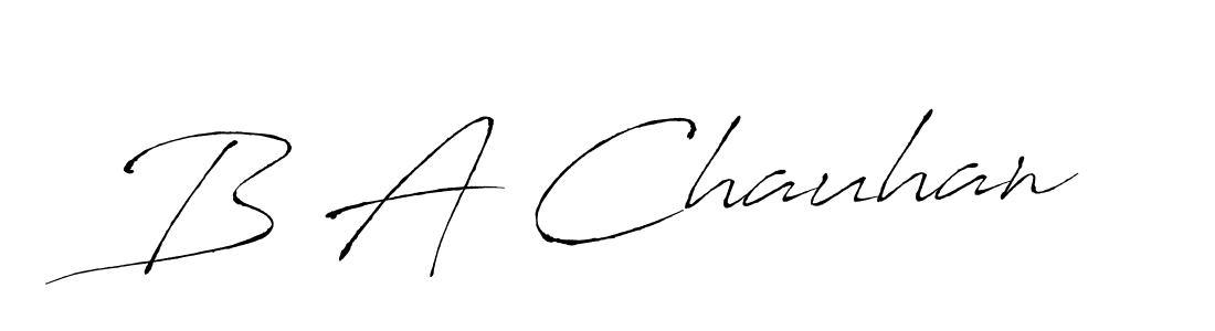 You should practise on your own different ways (Antro_Vectra) to write your name (B A Chauhan) in signature. don't let someone else do it for you. B A Chauhan signature style 6 images and pictures png