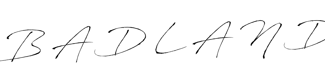 Make a beautiful signature design for name B A D L A N D. With this signature (Antro_Vectra) style, you can create a handwritten signature for free. B A D L A N D signature style 6 images and pictures png