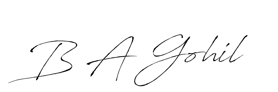 Antro_Vectra is a professional signature style that is perfect for those who want to add a touch of class to their signature. It is also a great choice for those who want to make their signature more unique. Get B A Gohil name to fancy signature for free. B A Gohil signature style 6 images and pictures png