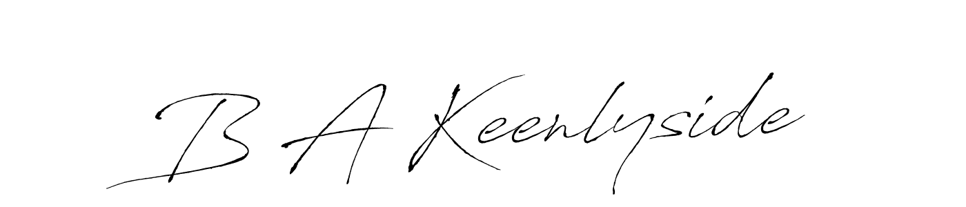 B A Keenlyside stylish signature style. Best Handwritten Sign (Antro_Vectra) for my name. Handwritten Signature Collection Ideas for my name B A Keenlyside. B A Keenlyside signature style 6 images and pictures png