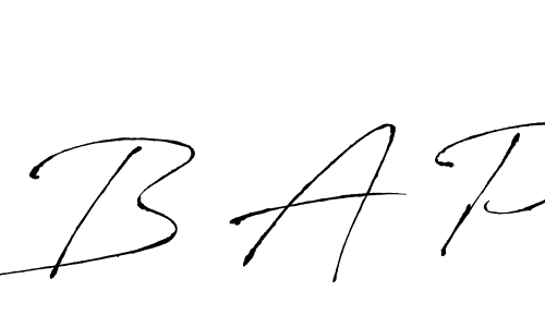 Make a beautiful signature design for name B A P. With this signature (Antro_Vectra) style, you can create a handwritten signature for free. B A P signature style 6 images and pictures png