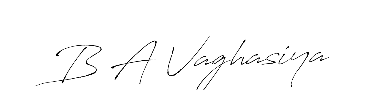 How to make B A Vaghasiya signature? Antro_Vectra is a professional autograph style. Create handwritten signature for B A Vaghasiya name. B A Vaghasiya signature style 6 images and pictures png