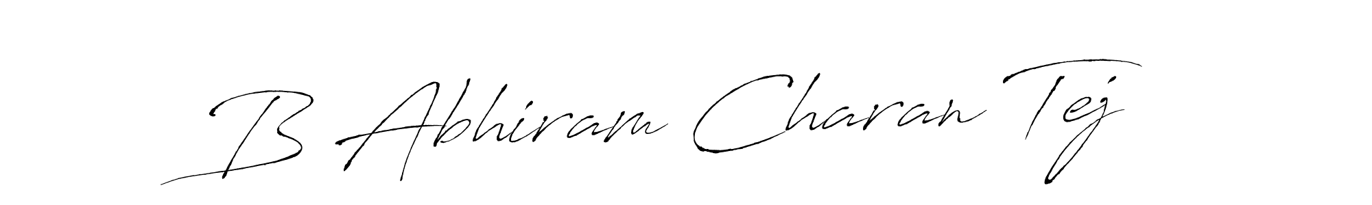 Create a beautiful signature design for name B Abhiram Charan Tej. With this signature (Antro_Vectra) fonts, you can make a handwritten signature for free. B Abhiram Charan Tej signature style 6 images and pictures png