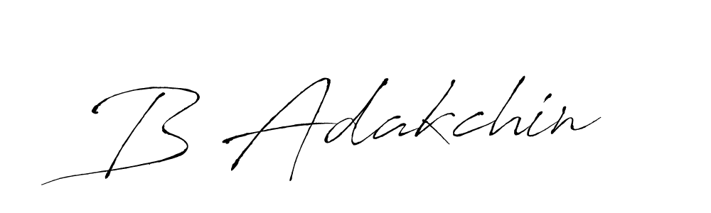 B Adakchin stylish signature style. Best Handwritten Sign (Antro_Vectra) for my name. Handwritten Signature Collection Ideas for my name B Adakchin. B Adakchin signature style 6 images and pictures png