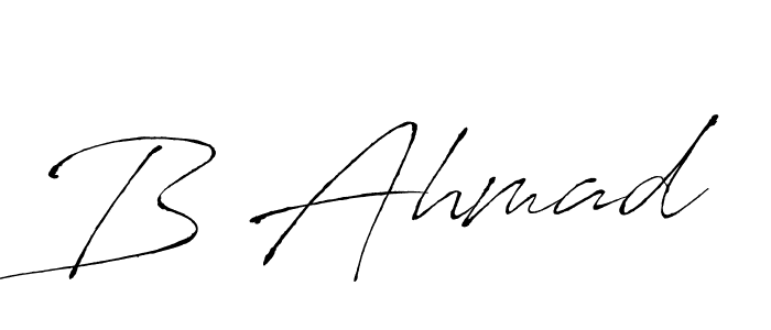 How to make B Ahmad signature? Antro_Vectra is a professional autograph style. Create handwritten signature for B Ahmad name. B Ahmad signature style 6 images and pictures png