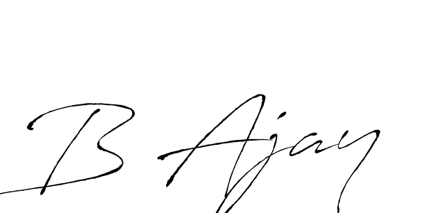 Make a beautiful signature design for name B Ajay. With this signature (Antro_Vectra) style, you can create a handwritten signature for free. B Ajay signature style 6 images and pictures png