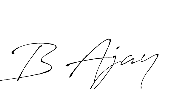 Make a beautiful signature design for name B Ajay. With this signature (Antro_Vectra) style, you can create a handwritten signature for free. B Ajay signature style 6 images and pictures png