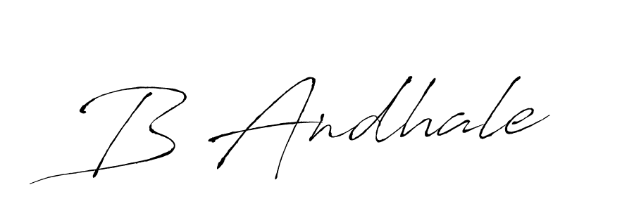 B Andhale stylish signature style. Best Handwritten Sign (Antro_Vectra) for my name. Handwritten Signature Collection Ideas for my name B Andhale. B Andhale signature style 6 images and pictures png