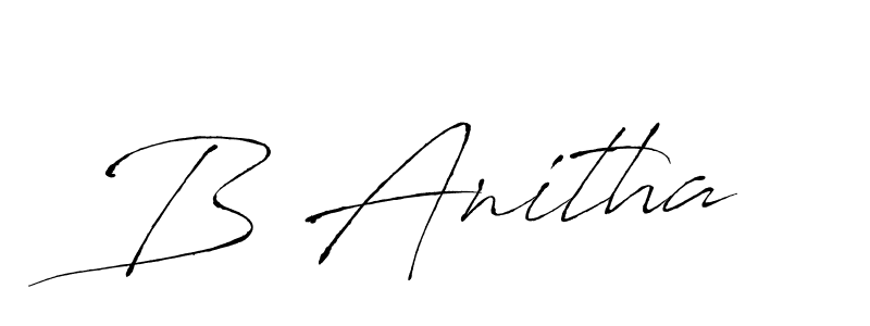 How to make B Anitha signature? Antro_Vectra is a professional autograph style. Create handwritten signature for B Anitha name. B Anitha signature style 6 images and pictures png