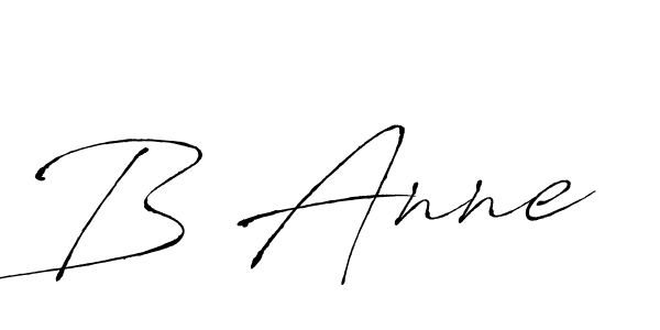How to make B Anne signature? Antro_Vectra is a professional autograph style. Create handwritten signature for B Anne name. B Anne signature style 6 images and pictures png