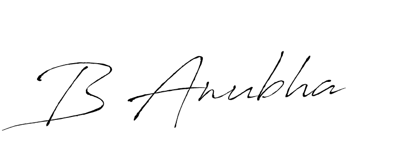 You should practise on your own different ways (Antro_Vectra) to write your name (B Anubha) in signature. don't let someone else do it for you. B Anubha signature style 6 images and pictures png