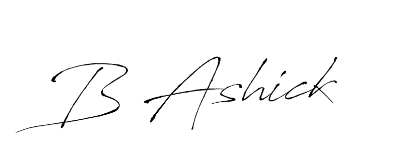 How to make B Ashick name signature. Use Antro_Vectra style for creating short signs online. This is the latest handwritten sign. B Ashick signature style 6 images and pictures png