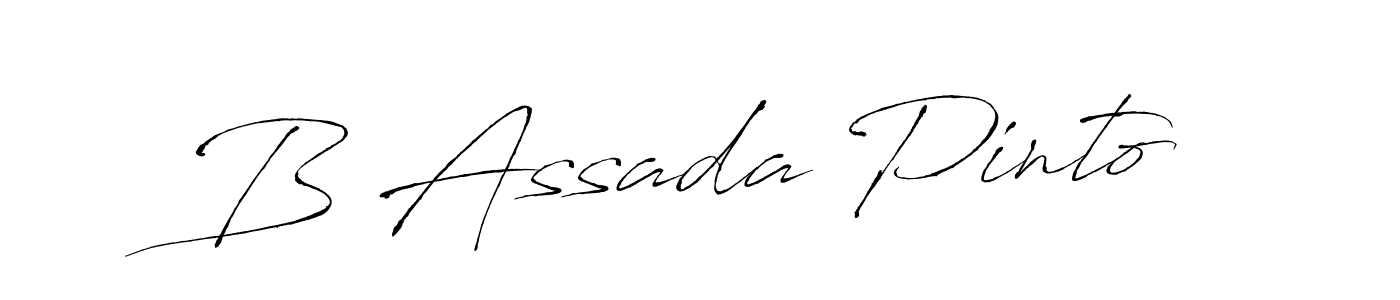 Create a beautiful signature design for name B Assada Pinto. With this signature (Antro_Vectra) fonts, you can make a handwritten signature for free. B Assada Pinto signature style 6 images and pictures png