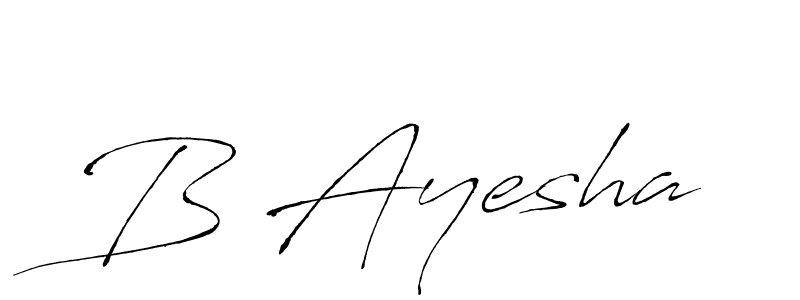 How to make B Ayesha name signature. Use Antro_Vectra style for creating short signs online. This is the latest handwritten sign. B Ayesha signature style 6 images and pictures png