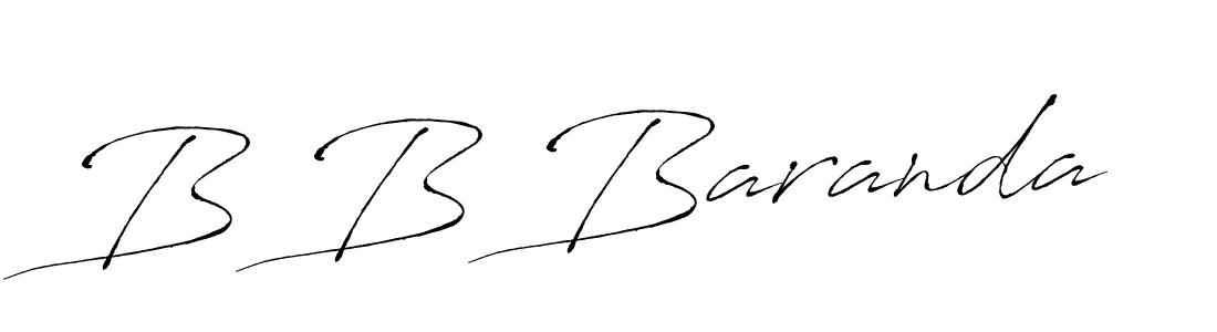 Make a beautiful signature design for name B B Baranda. With this signature (Antro_Vectra) style, you can create a handwritten signature for free. B B Baranda signature style 6 images and pictures png