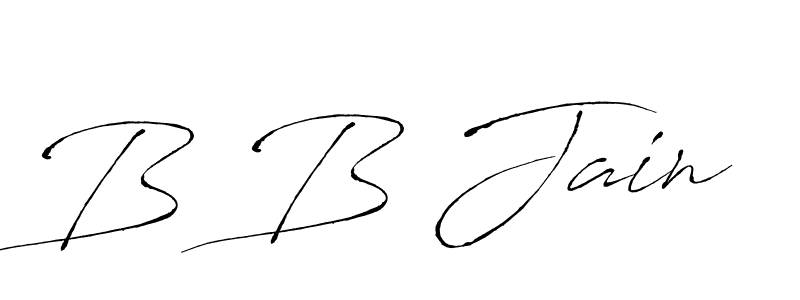 How to make B B Jain name signature. Use Antro_Vectra style for creating short signs online. This is the latest handwritten sign. B B Jain signature style 6 images and pictures png