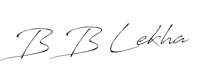 Antro_Vectra is a professional signature style that is perfect for those who want to add a touch of class to their signature. It is also a great choice for those who want to make their signature more unique. Get B B Lekha name to fancy signature for free. B B Lekha signature style 6 images and pictures png