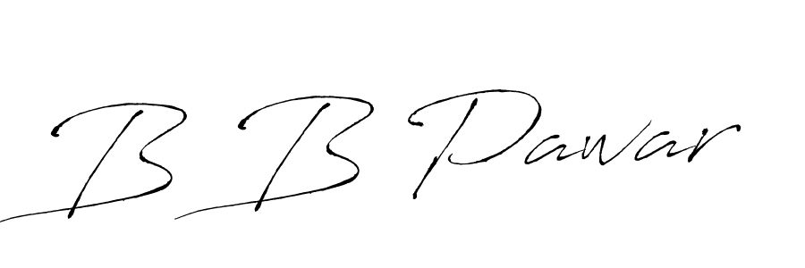 The best way (Antro_Vectra) to make a short signature is to pick only two or three words in your name. The name B B Pawar include a total of six letters. For converting this name. B B Pawar signature style 6 images and pictures png