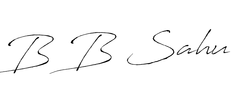 The best way (Antro_Vectra) to make a short signature is to pick only two or three words in your name. The name B B Sahu include a total of six letters. For converting this name. B B Sahu signature style 6 images and pictures png