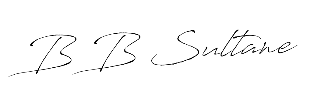How to make B B Sultane name signature. Use Antro_Vectra style for creating short signs online. This is the latest handwritten sign. B B Sultane signature style 6 images and pictures png