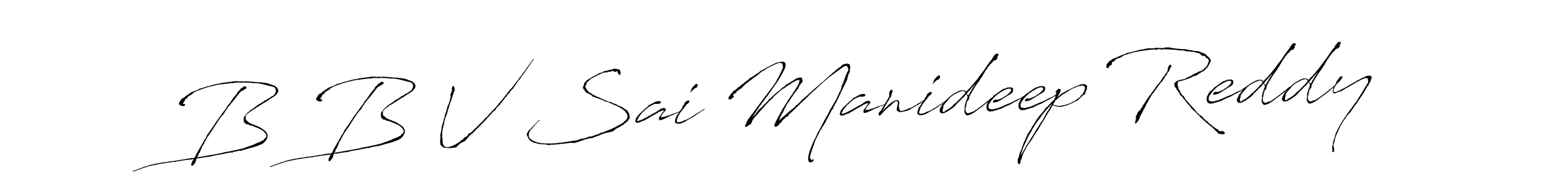 You should practise on your own different ways (Antro_Vectra) to write your name (B B V Sai Manideep Reddy) in signature. don't let someone else do it for you. B B V Sai Manideep Reddy signature style 6 images and pictures png