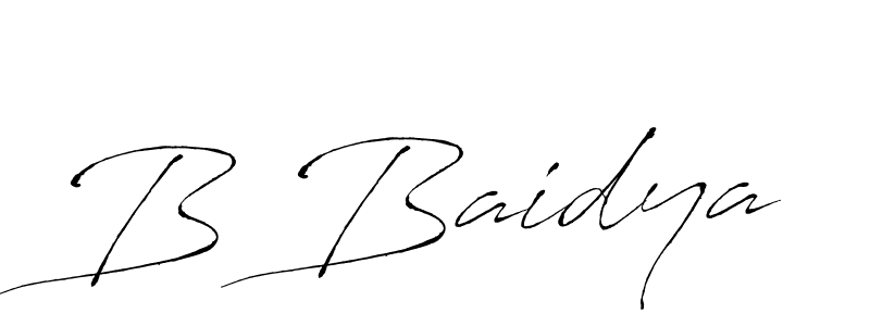 Make a beautiful signature design for name B Baidya. With this signature (Antro_Vectra) style, you can create a handwritten signature for free. B Baidya signature style 6 images and pictures png