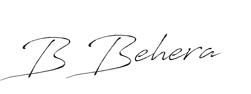 Create a beautiful signature design for name B Behera. With this signature (Antro_Vectra) fonts, you can make a handwritten signature for free. B Behera signature style 6 images and pictures png