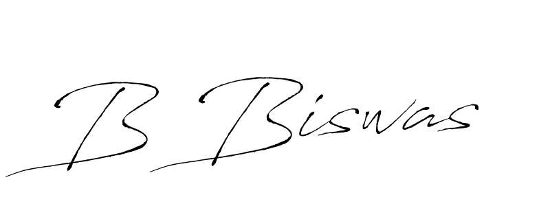 Create a beautiful signature design for name B Biswas. With this signature (Antro_Vectra) fonts, you can make a handwritten signature for free. B Biswas signature style 6 images and pictures png