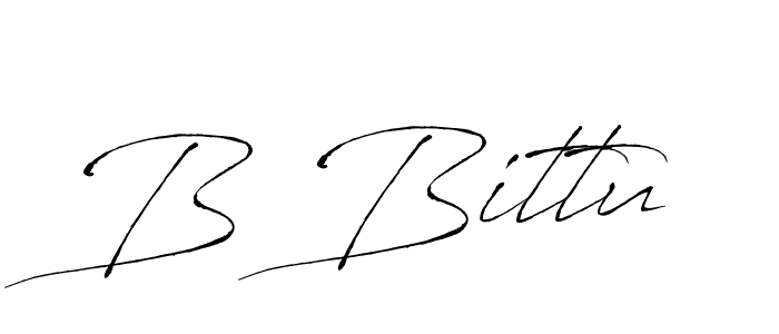 Create a beautiful signature design for name B Bittu. With this signature (Antro_Vectra) fonts, you can make a handwritten signature for free. B Bittu signature style 6 images and pictures png