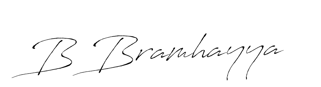 Create a beautiful signature design for name B Bramhayya. With this signature (Antro_Vectra) fonts, you can make a handwritten signature for free. B Bramhayya signature style 6 images and pictures png