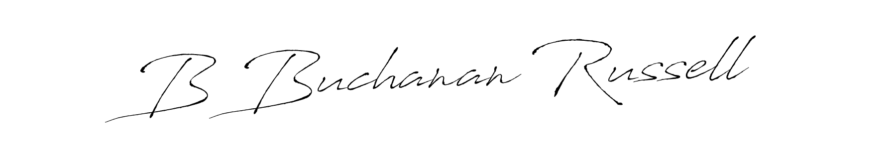How to make B Buchanan Russell name signature. Use Antro_Vectra style for creating short signs online. This is the latest handwritten sign. B Buchanan Russell signature style 6 images and pictures png