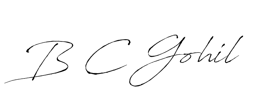 Design your own signature with our free online signature maker. With this signature software, you can create a handwritten (Antro_Vectra) signature for name B C Gohil. B C Gohil signature style 6 images and pictures png