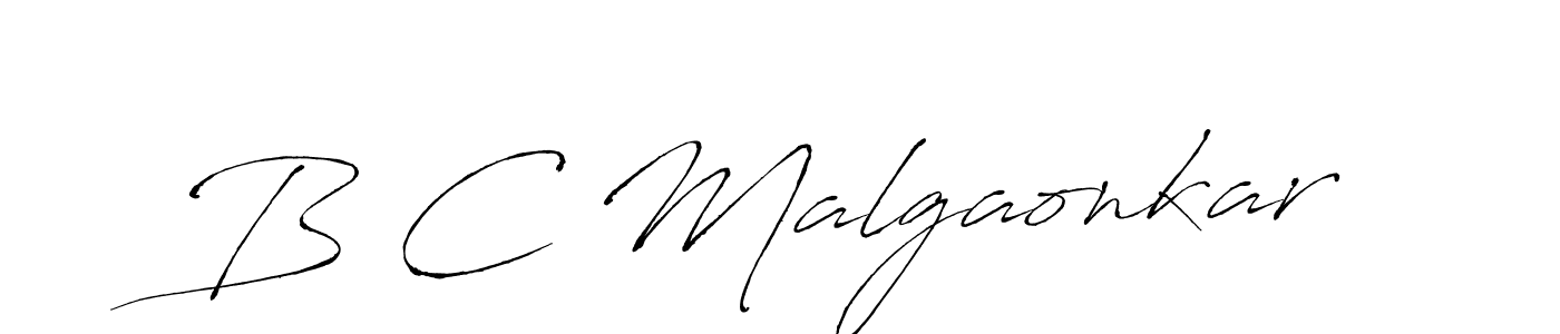 It looks lik you need a new signature style for name B C Malgaonkar. Design unique handwritten (Antro_Vectra) signature with our free signature maker in just a few clicks. B C Malgaonkar signature style 6 images and pictures png