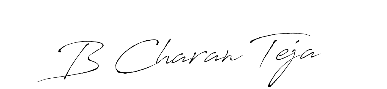 Design your own signature with our free online signature maker. With this signature software, you can create a handwritten (Antro_Vectra) signature for name B Charan Teja. B Charan Teja signature style 6 images and pictures png