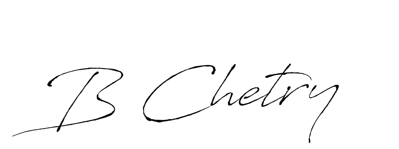 How to make B Chetry name signature. Use Antro_Vectra style for creating short signs online. This is the latest handwritten sign. B Chetry signature style 6 images and pictures png