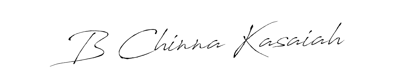 Create a beautiful signature design for name B Chinna Kasaiah. With this signature (Antro_Vectra) fonts, you can make a handwritten signature for free. B Chinna Kasaiah signature style 6 images and pictures png